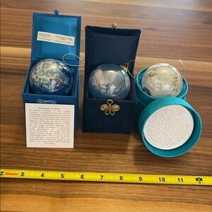 Trio of Pier 1 LiBien ornaments, Dove/Peace series